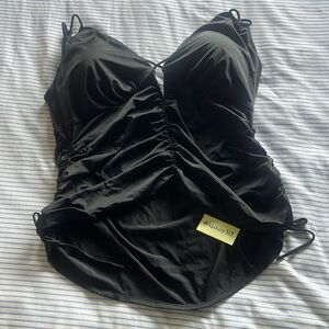 Swimsuits for all ruched halter swim top